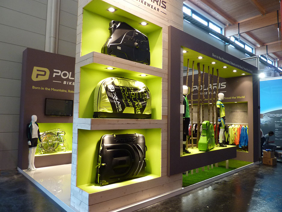 DESIGN AND CONSTRUCTION of a BOOTH for POLARIS BIKEWEAR EUROBIKE FRIEDRICHSHAFEN MESSE ALEMANIA